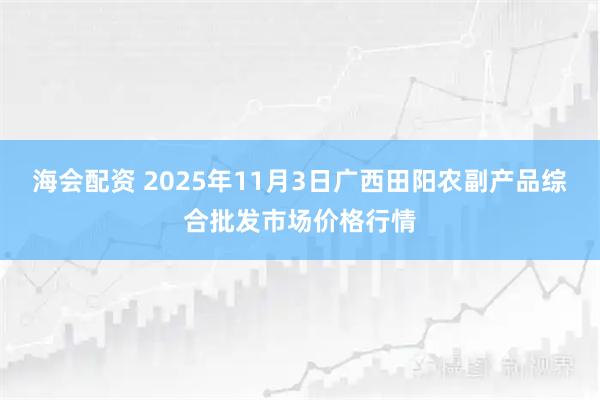 海会配资 2025年11月3日广西田阳农副产品综合批发市场价格行情