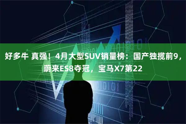 好多牛 真强！4月大型SUV销量榜：国产独揽前9，蔚来ES8夺冠，宝马X7第22